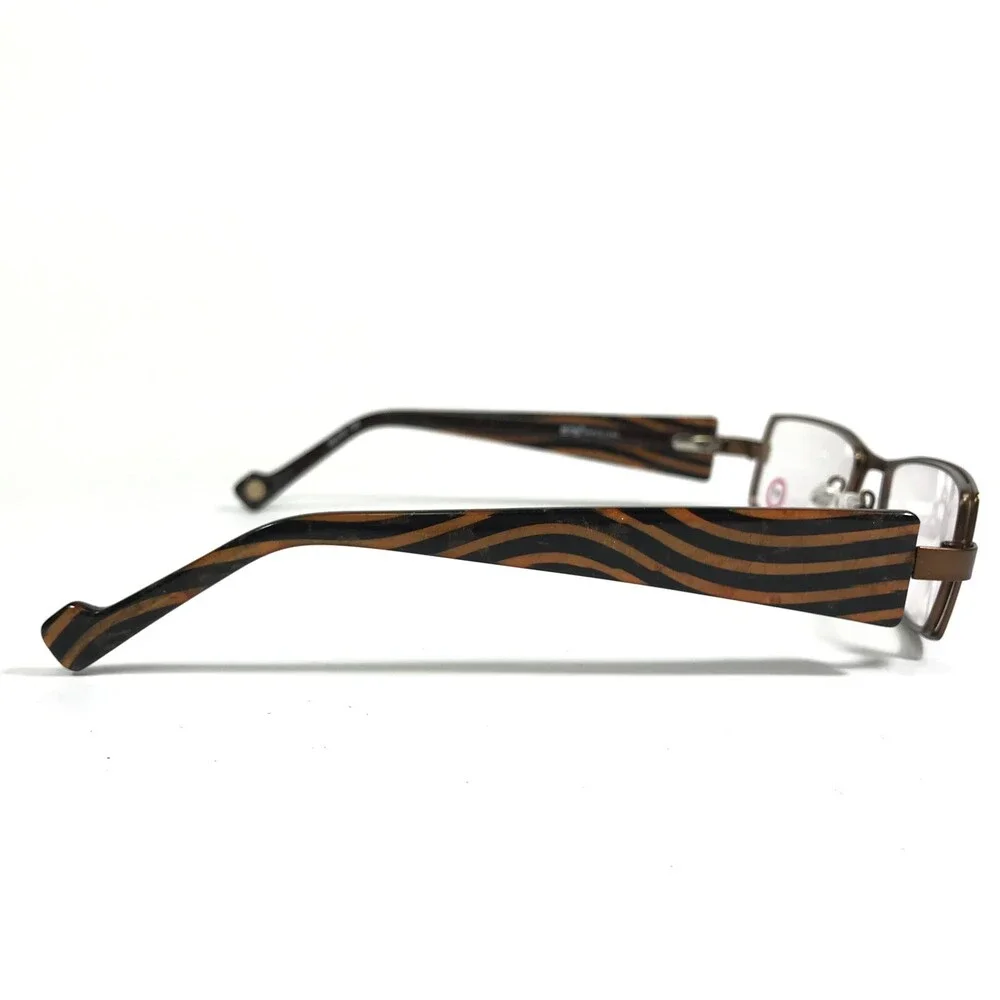Etnia Eyeglasses Frames MOGADISCIO col.BR Brown Rectangular Full Rim 50-18-135